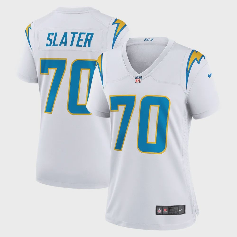 Rashawn Slater 70 Los Angeles Chargers Women’s Game Jersey – White