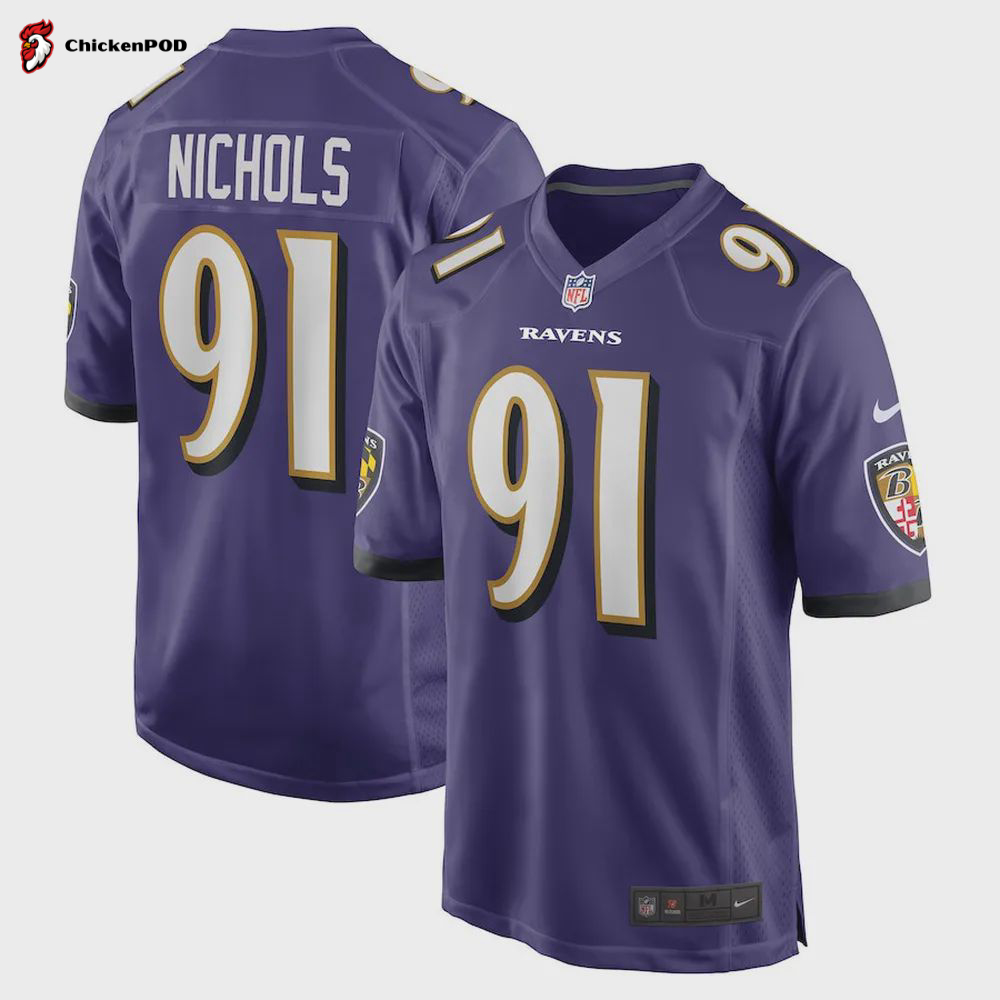 Rayshad Nichols Baltimore Ravens Game Player Jersey – Purple