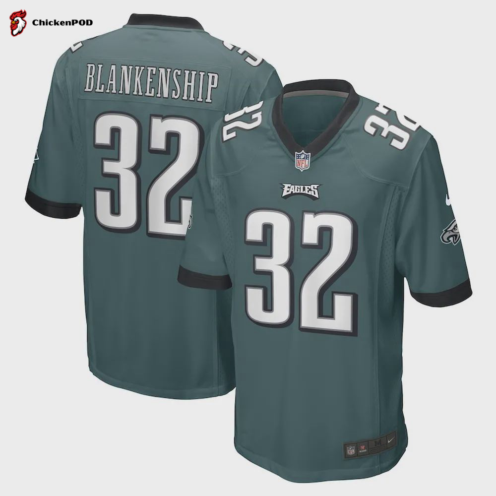 Reed Blankenship Philadelphia Eagles Game Player Jersey – Midnight Green