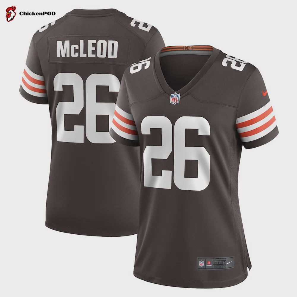 Rodney McLeod 26 Cleveland Browns Women Team Game Jersey – Brown