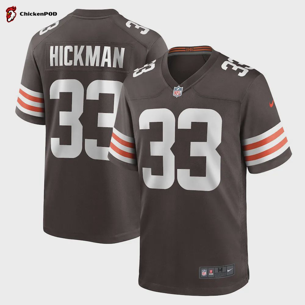 Ronnie Hickman 33 Cleveland Browns Men Team Game Jersey – Brown