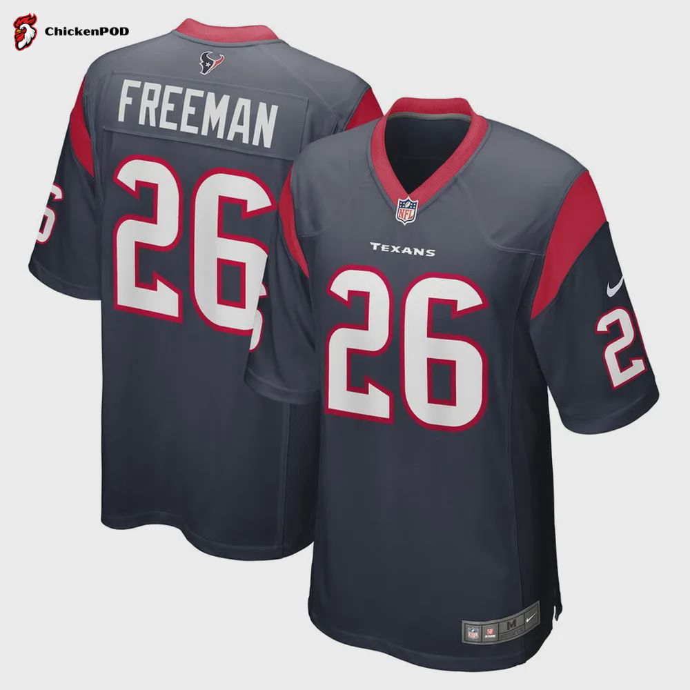 Royce Freeman Houston Texans Women’s Game Player Jersey – Navy