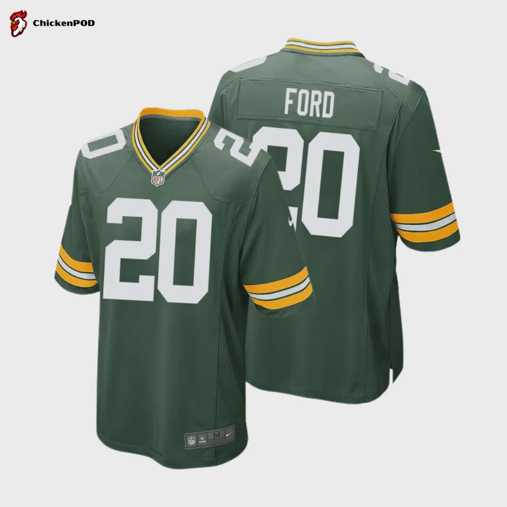 Rudy Ford 20 Green Bay Packers Men Home Game Jersey – Green