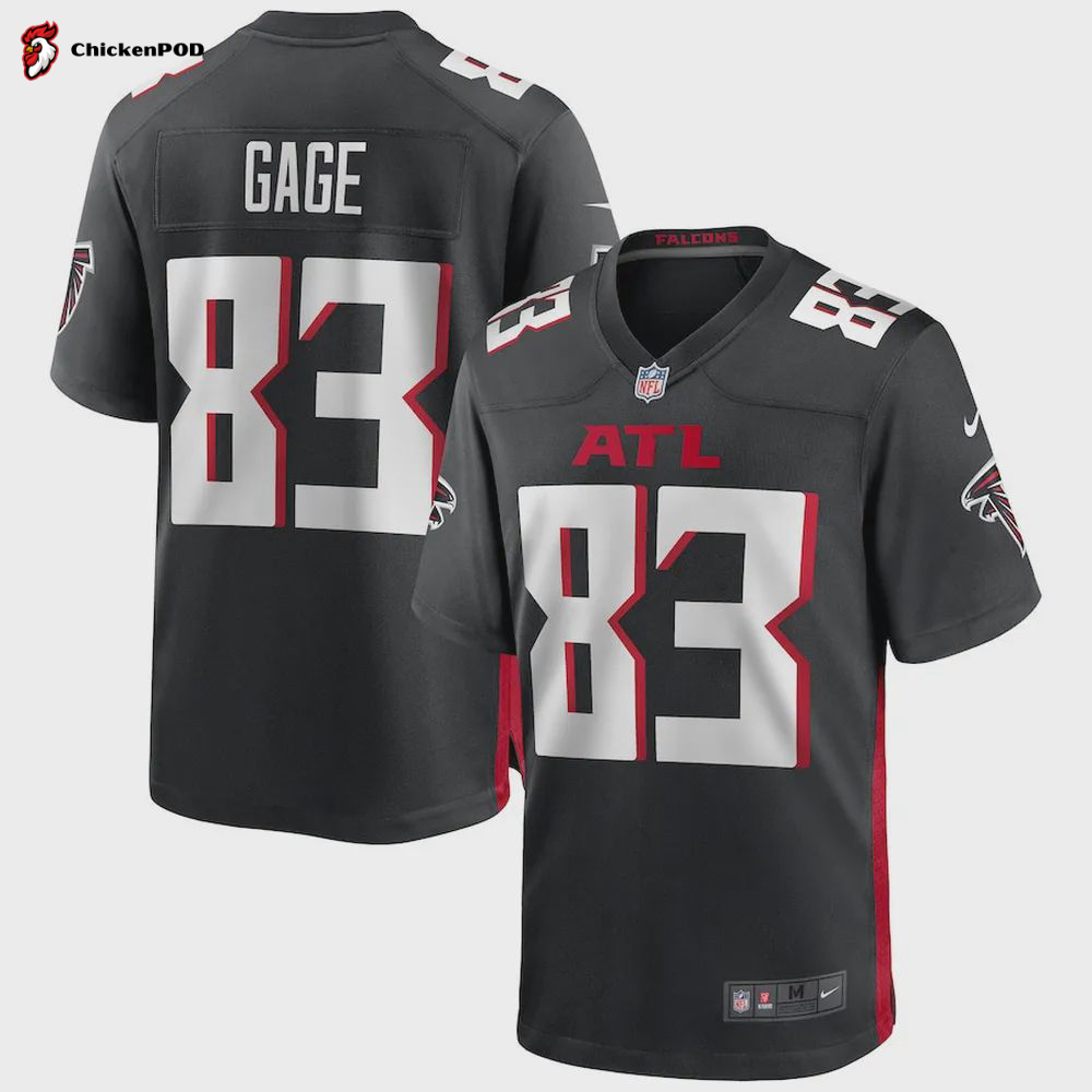 Russell Gage 83 Atlanta Falcons Men’s Game Jersey – Black