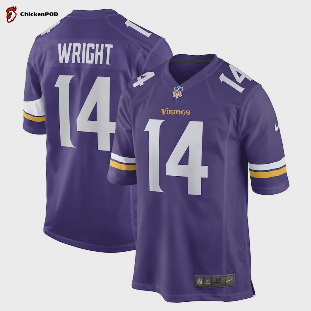 Ryan Wright Minnesota Vikings Game Player Jersey – Purple