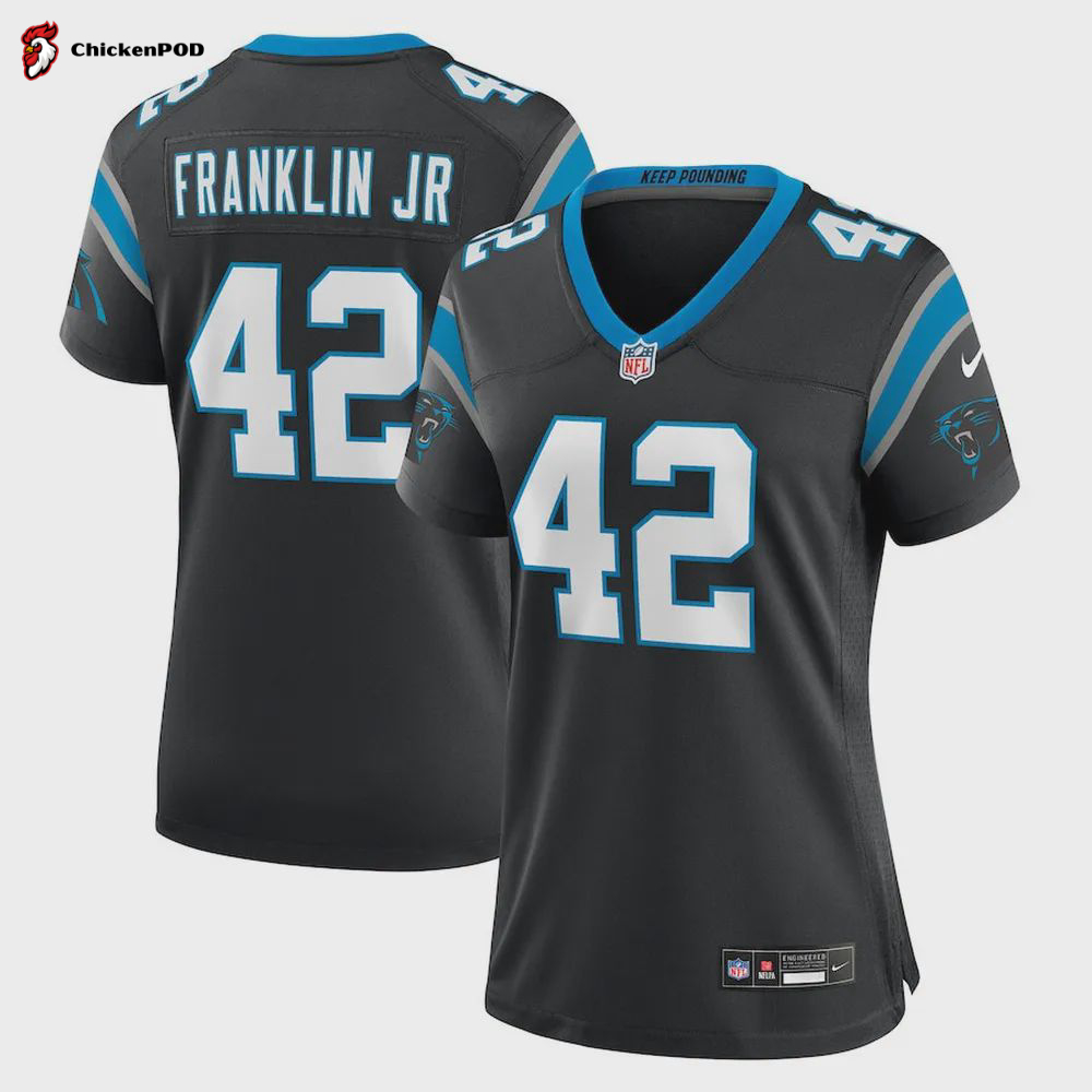 Sam Franklin Jr. 42 Carolina Panthers Women’s Team Game Jersey – Black