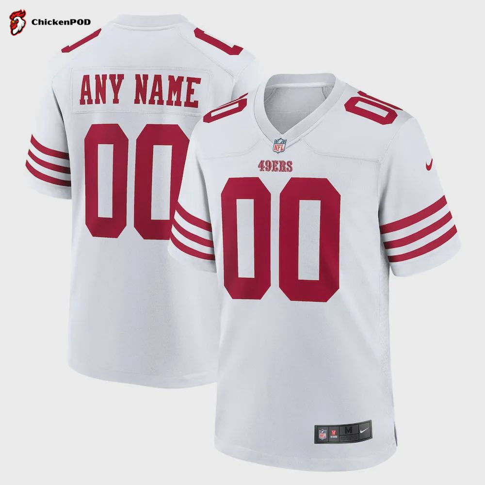 San Francisco 49ers Game Custom 00 Player Jersey – White