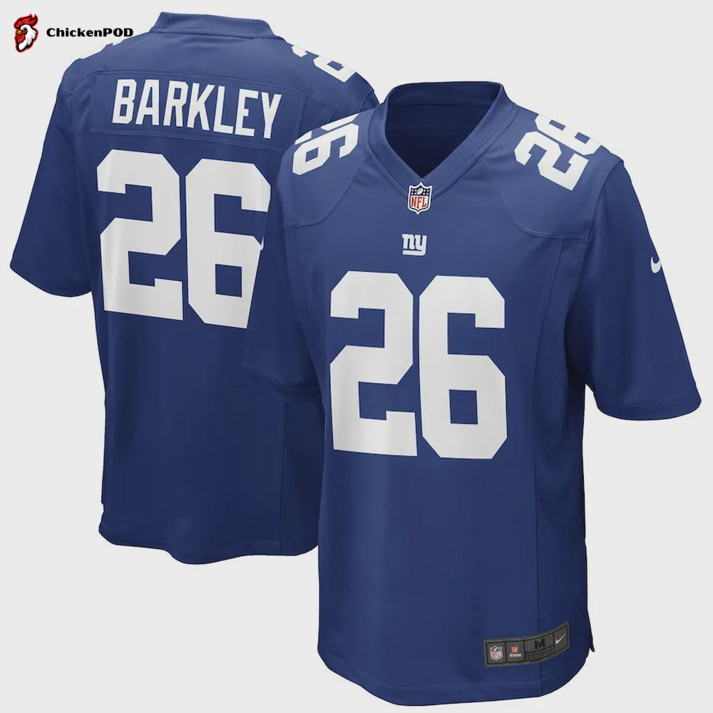 Saquon Barkley 26 New York Giants YOUTH Game Jersey – Royal