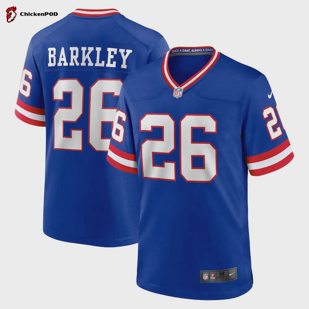 Saquon Barkley New York Giants Classic Player Game Jersey – Royal