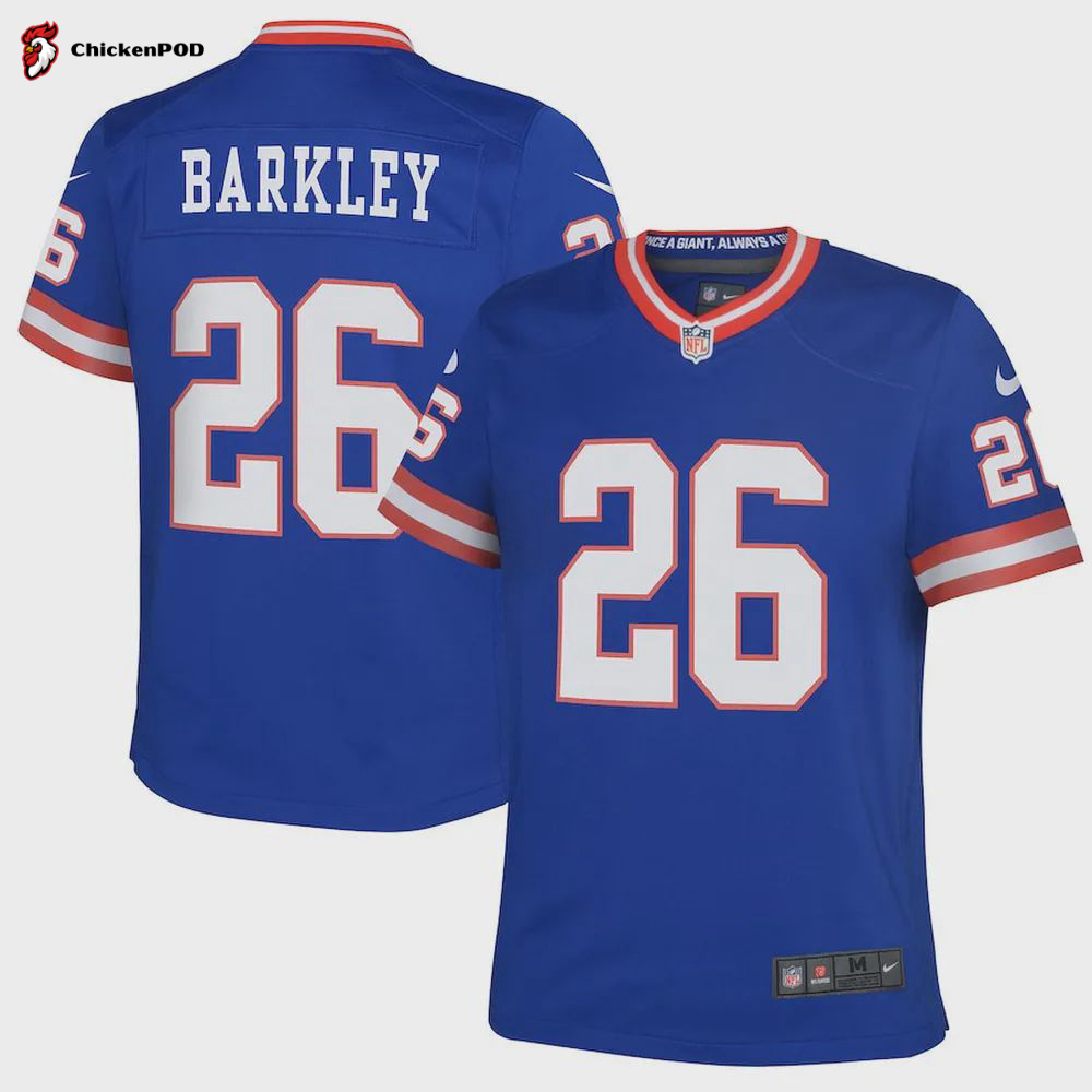 Saquon Barkley New York Giants Youth Classic Player Game Jersey – Royal