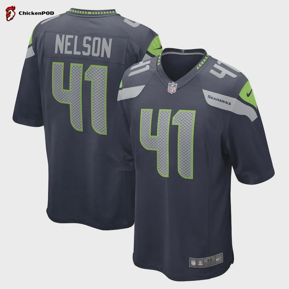 Scott Nelson Seattle Seahawks Game Player Jersey – College Navy