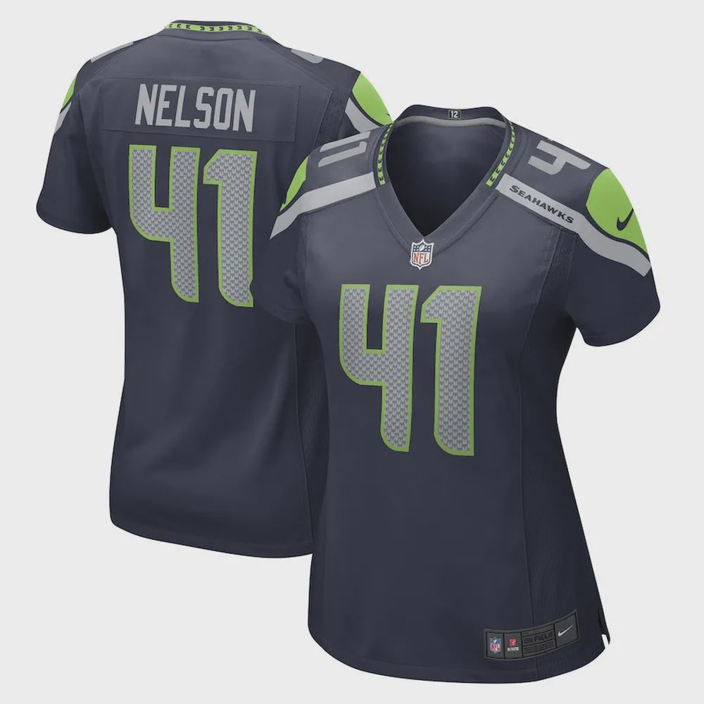 Scott Nelson Seattle Seahawks Women’s Game Player Jersey – College Navy