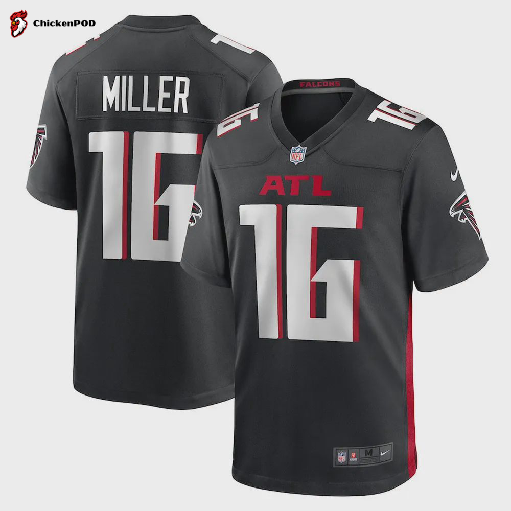 Scotty Miller 16 Atlanta Falcons Men’s Team Game Jersey – Black