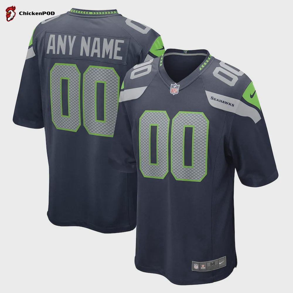 Seattle Seahawks Drew Lock 3 Alternate Game Jersey – Gray Jersey