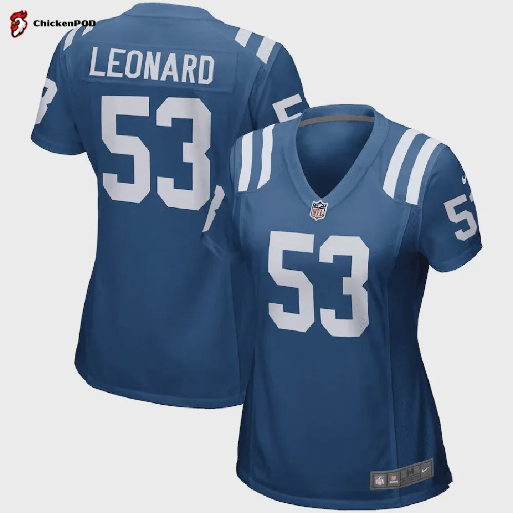 Shaquille Leonard 53 Indianapolis Colts Women’s Game Jersey – Royal