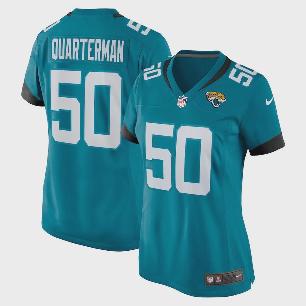 Shaquille Quarterman 50 Jacksonville Jaguars Women’s Game Jersey – Teal