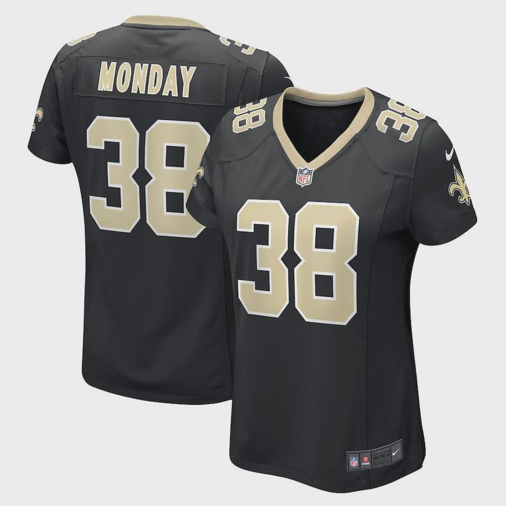 Smoke Monday 38 New Orleans Saints Women’s Game Player Jersey – Black