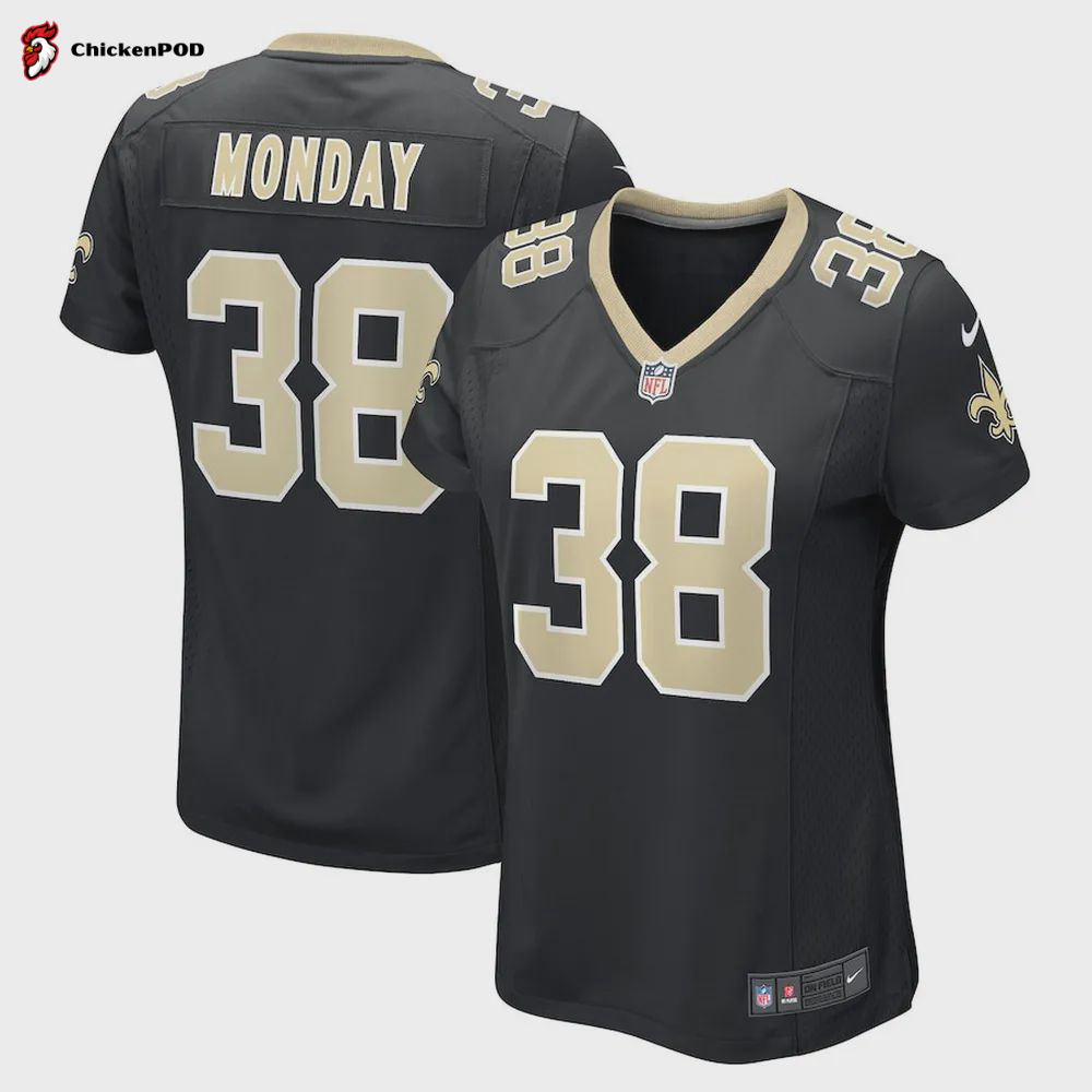 Smoke Monday 38 New Orleans Saints Women’s Game Player Jersey – Black