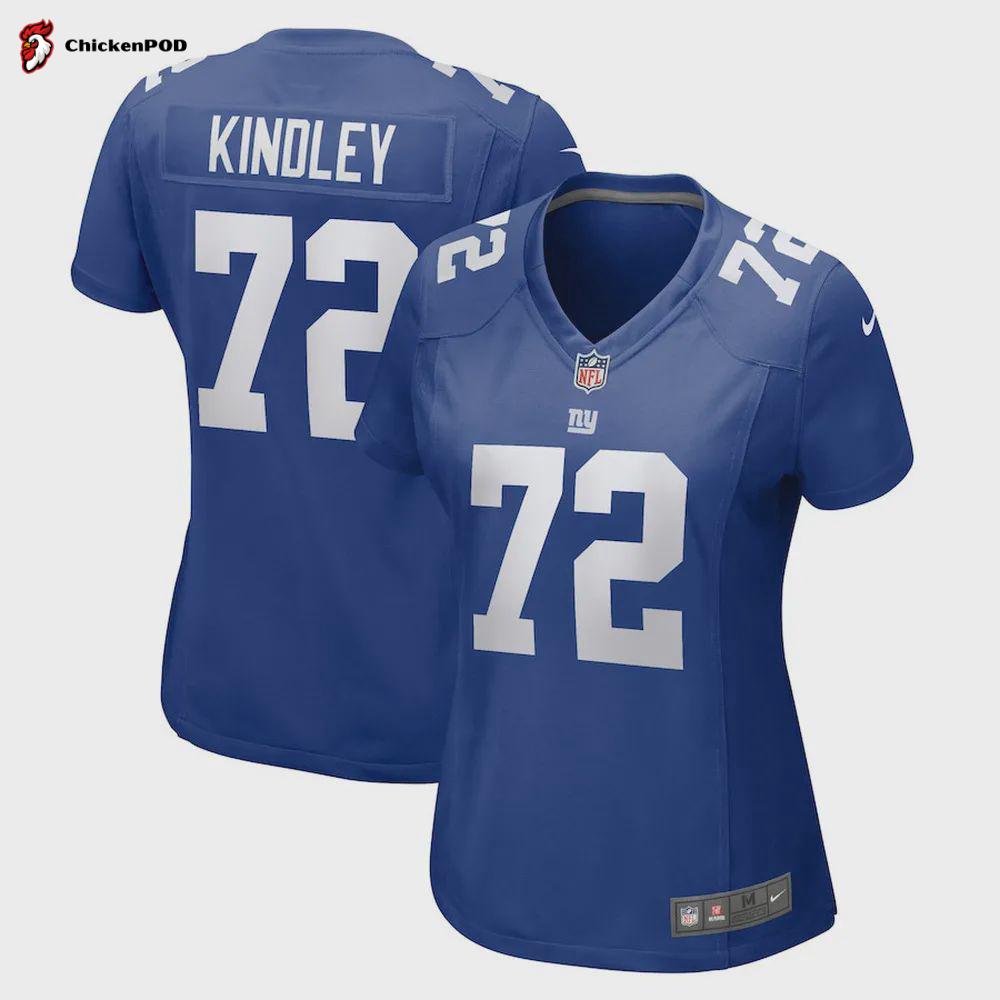 Solomon Kindley New York Giants Women’s Home Game Player Jersey – Royal