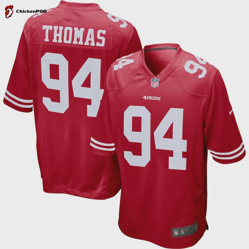 Solomon Thomas 94 San Francisco 49ers Player Game Jersey – Scarlet