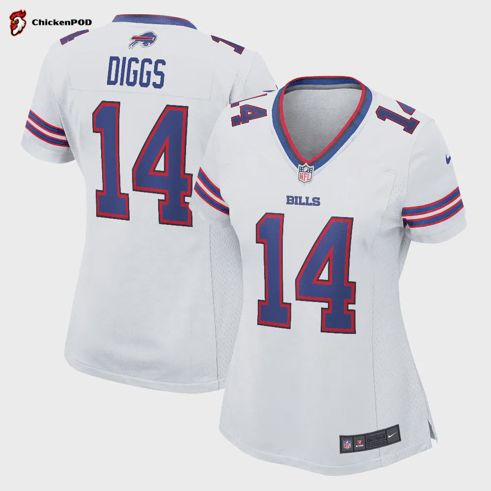 Stefon Diggs Buffalo Bills Women’s Game Jersey – White Jersey