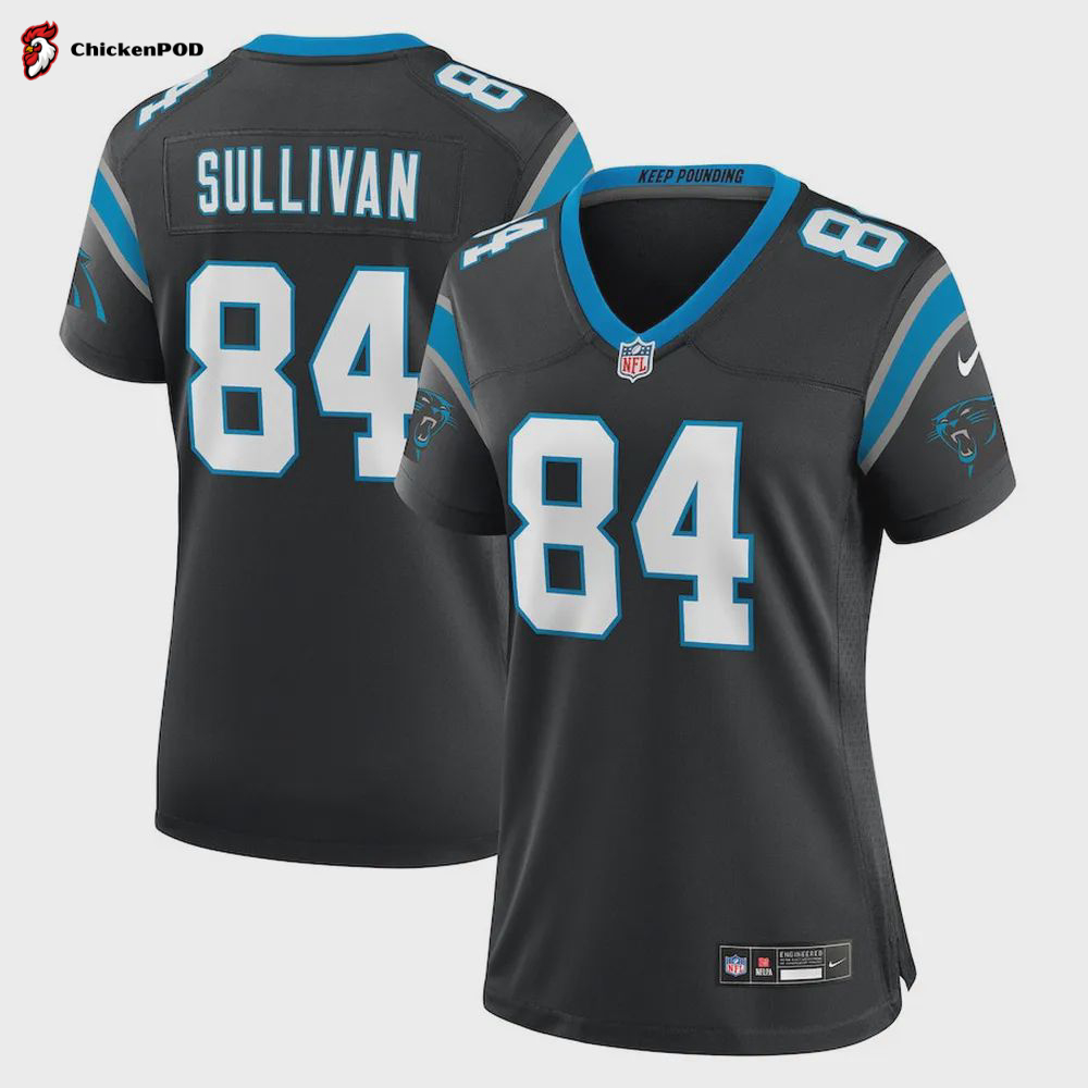 Stephen Sullivan 84 Carolina Panthers Women’s Team Game Jersey – Black