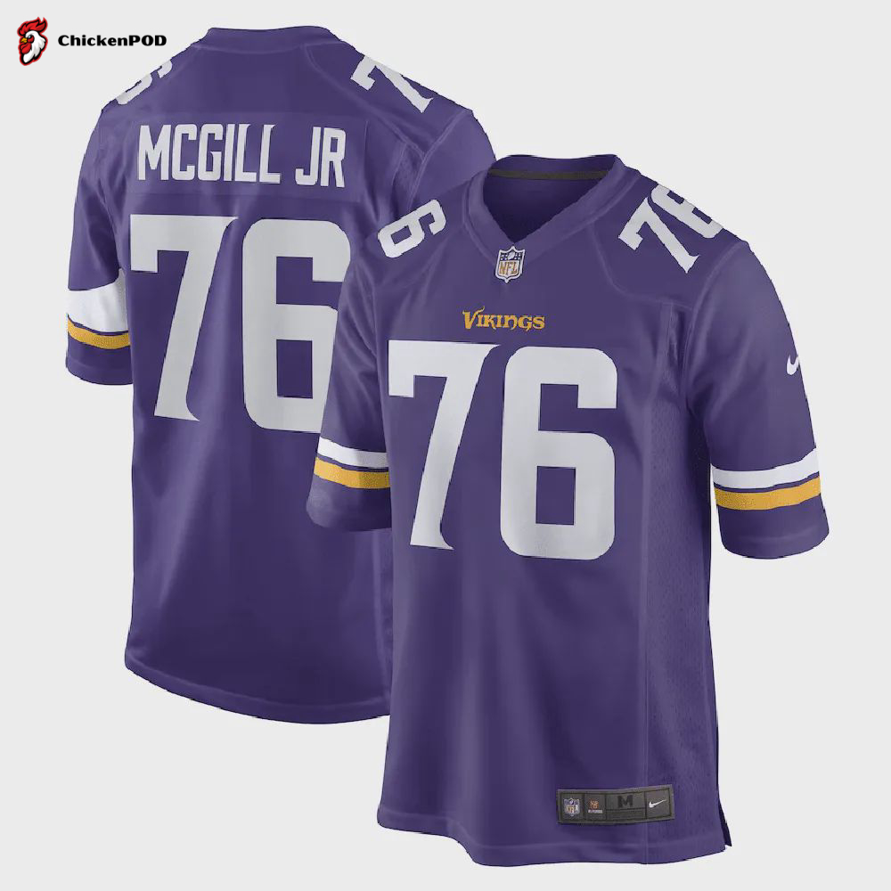 T. McGill Jr. Minnesota Vikings Game Player Jersey – Purple