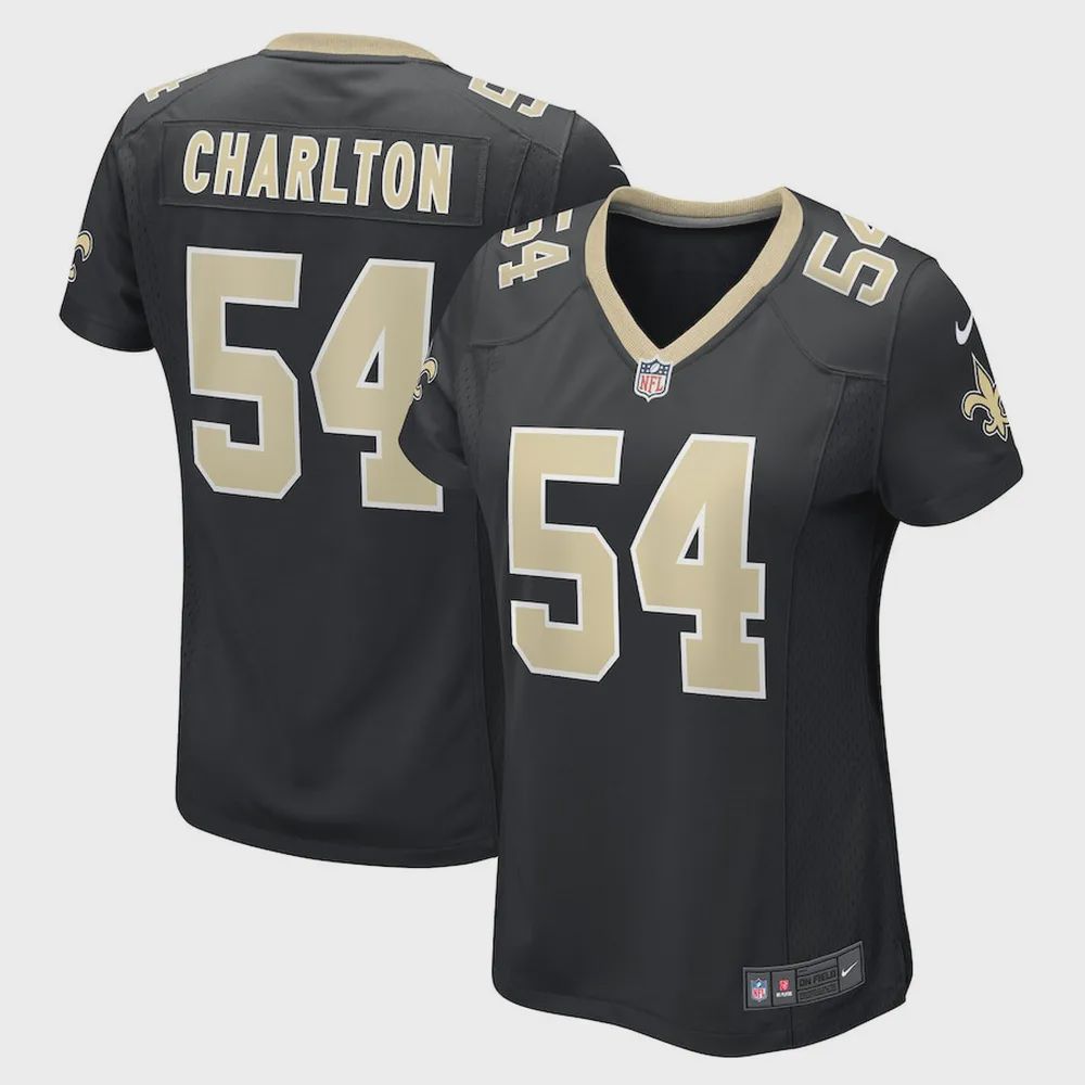 Taco Charlton New Orleans Saints Women’s Game Player Jersey – Black