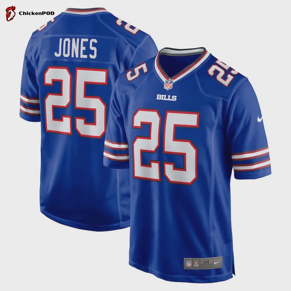 Taiwan Jones 25 Buffalo Bills Game Player Jersey – Royal