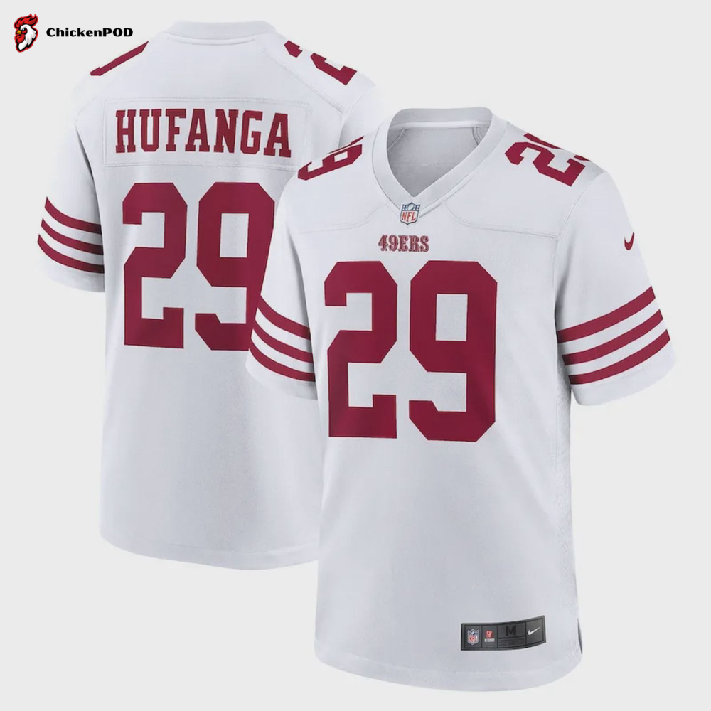 Talanoa Hufanga San Francisco 49ers Away Game Player Jersey – White