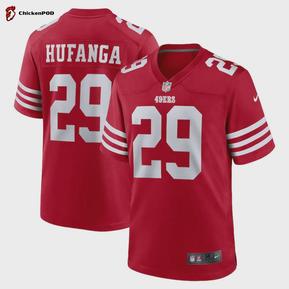 Talanoa Hufanga San Francisco 49ers Game Player Jersey – Scarlet