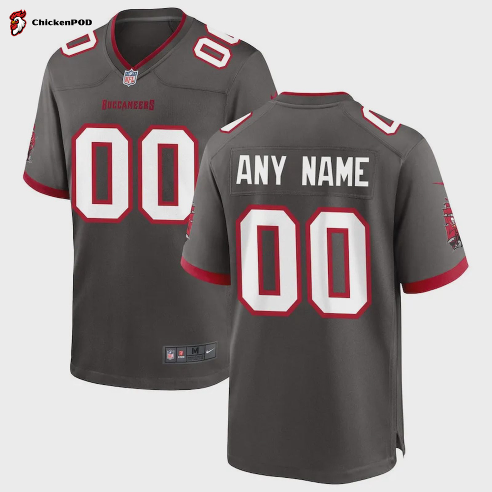 Tampa Bay Buccaneers Alternate Custom Game Jersey – Pewter