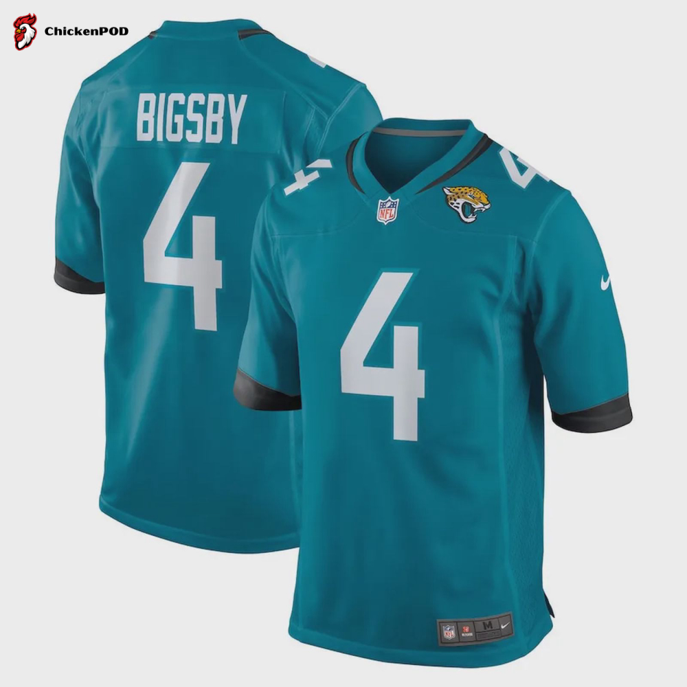 Tank Bigsby 4 Jacksonville Jaguars Men’s Game Jersey – Teal