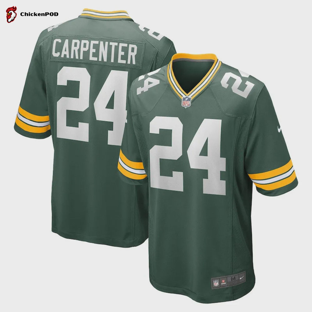 Tariq Carpenter 24 Green Bay Packers Game Player Jersey – Green