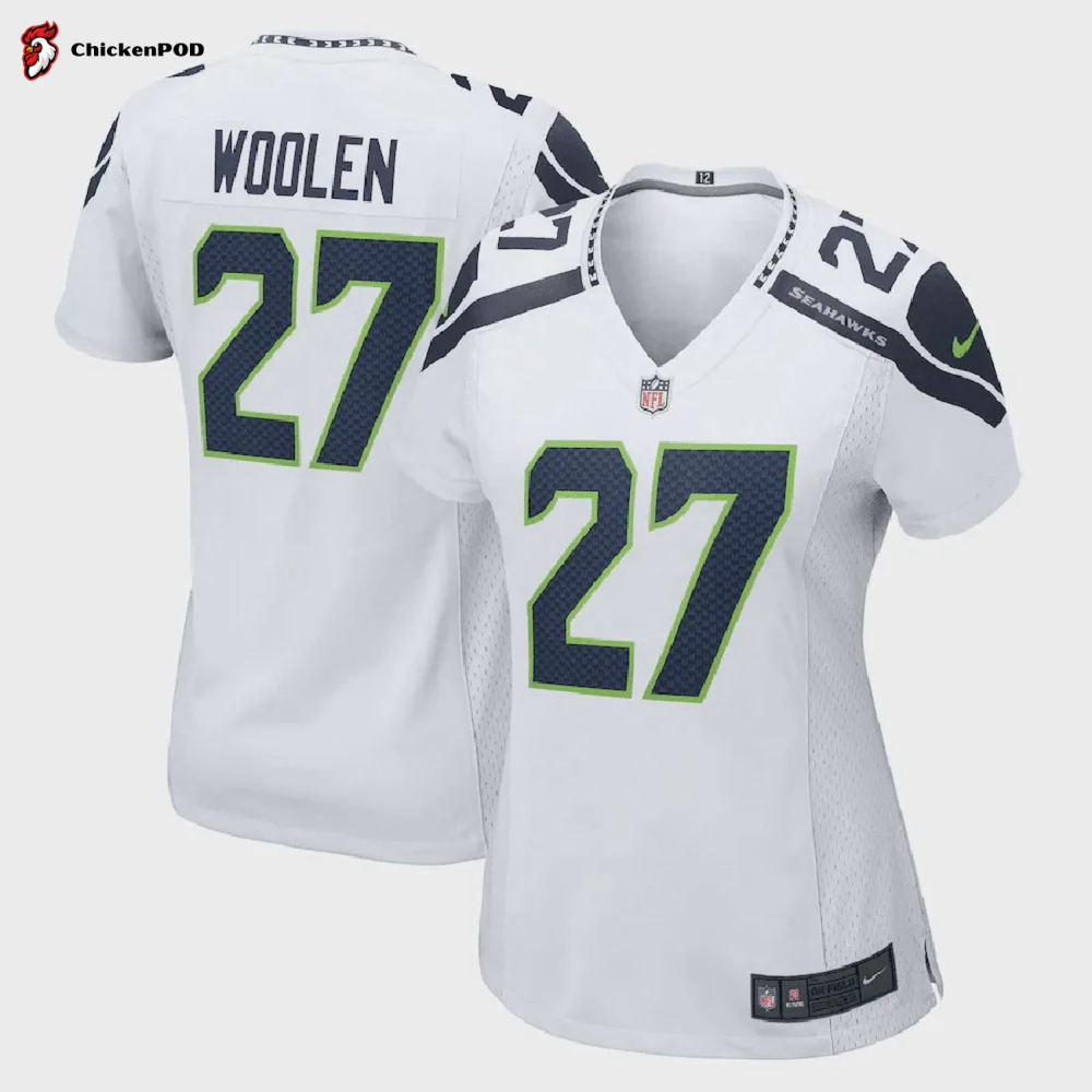 Tariq Woolen 27 Seattle Seahawks Women’s Game Player Jersey – White