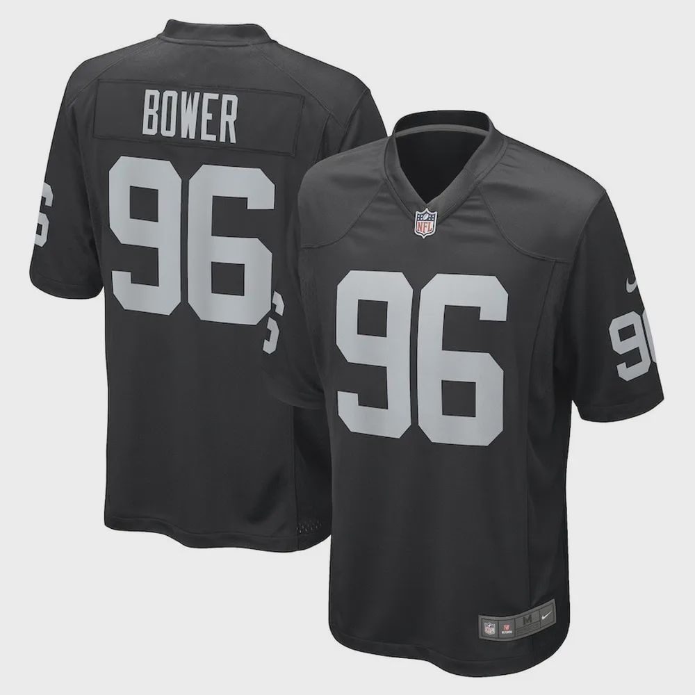 Tashawn Bower Las Vegas Raiders Game Player Jersey – Black