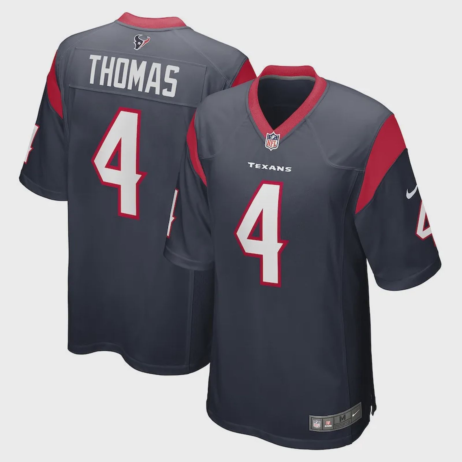 Tavierre Thomas 4 Houston Texans Men’s Team Game Jersey – Navy