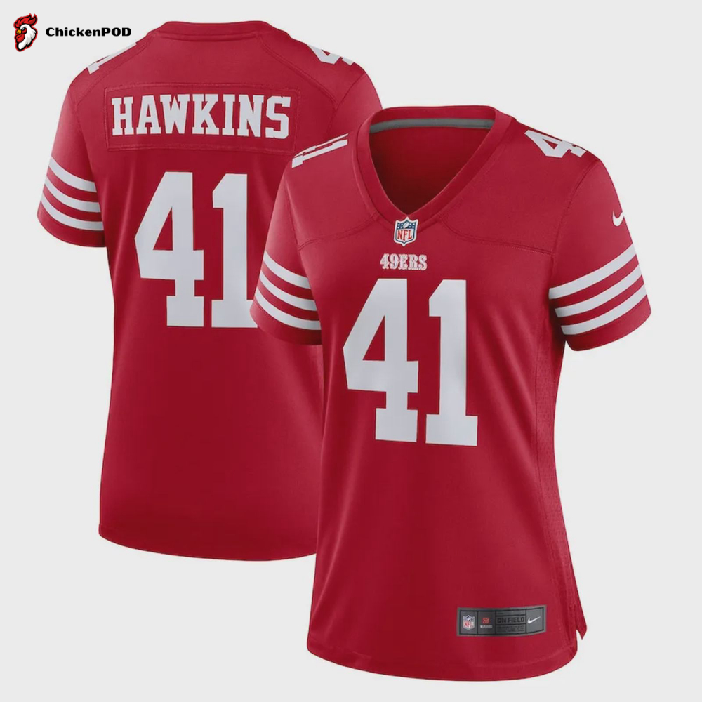 Tayler Hawkins San Francisco 49ers Women’s Game Player Jersey – Scarlet