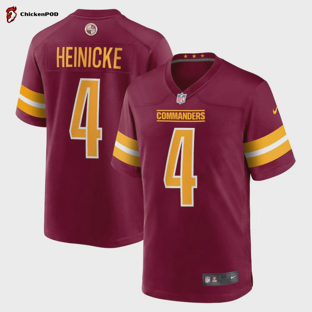 Taylor Heinicke Washington Commanders Player Game Jersey – Burgundy