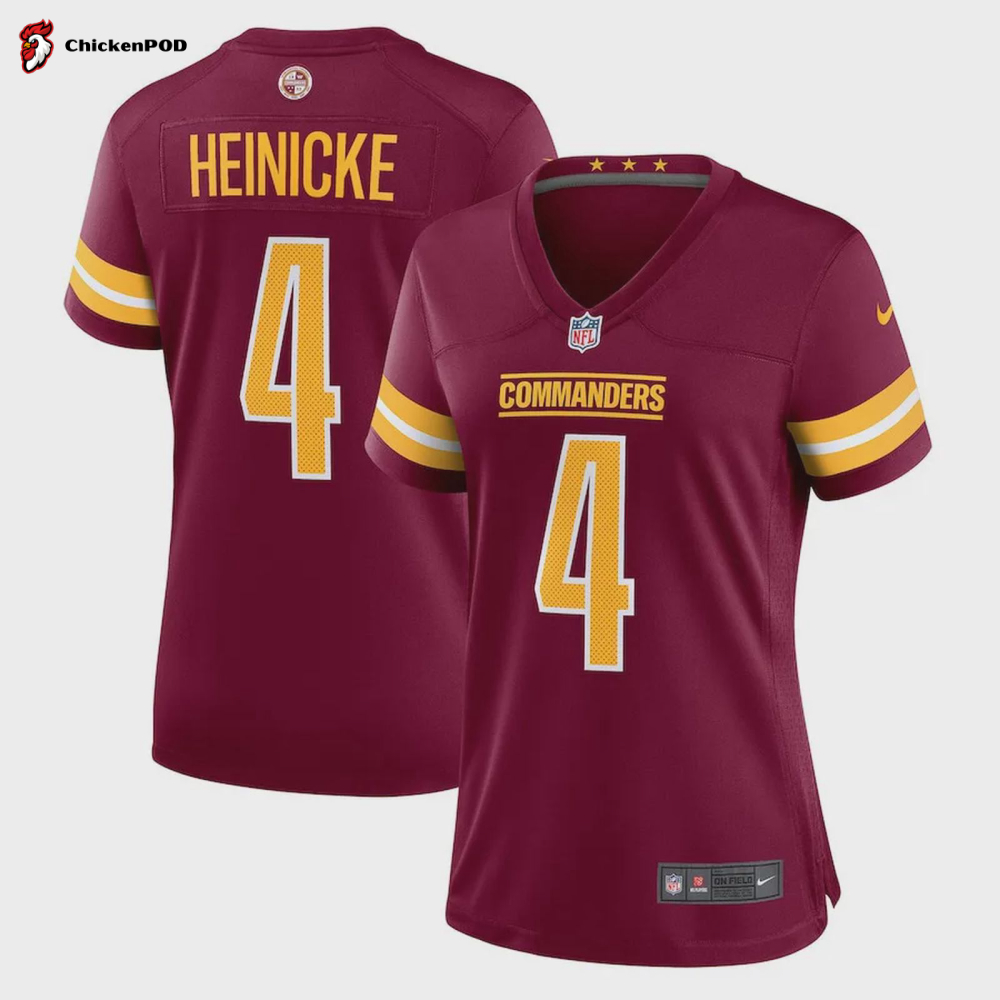 Taylor Heinicke Washington Commanders Women’s Player Game Jersey – Burgundy