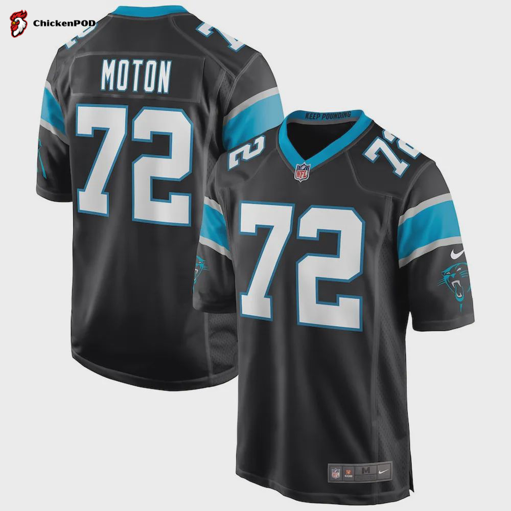 Taylor Moton 72 Carolina Panthers Men’s Game Jersey – Black