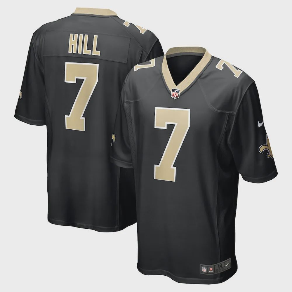 Taysom Hill 7 New Orleans Saints Men’s Team Game Jersey – Black