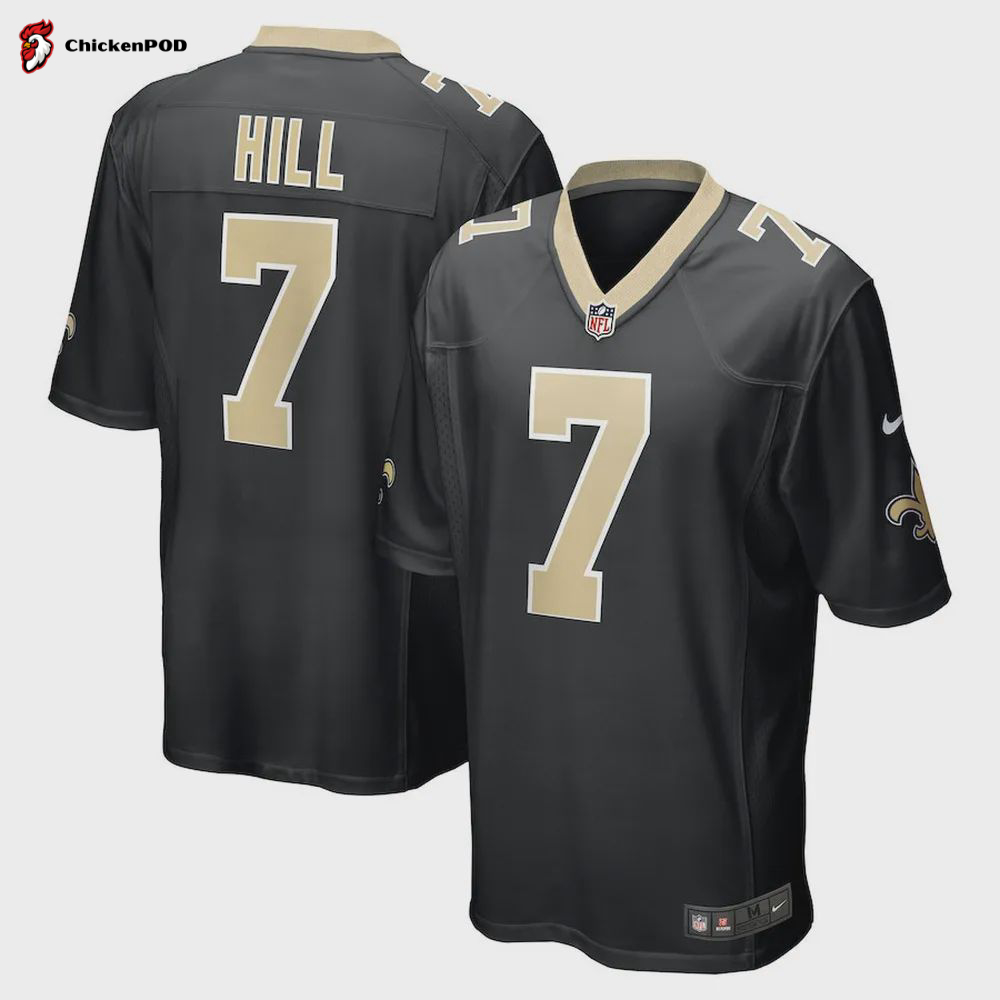 Taysom Hill 7 New Orleans Saints Men’s Team Game Jersey – Black