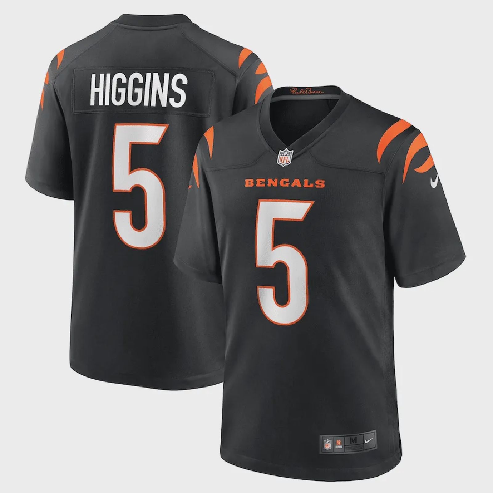 Tee Higgins 5 Cincinnati Bengals Game Jersey – Black