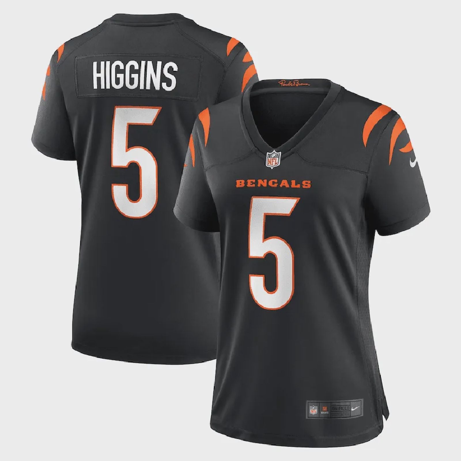 Tee Higgins 5 Cincinnati Bengals Women Game Jersey – Black