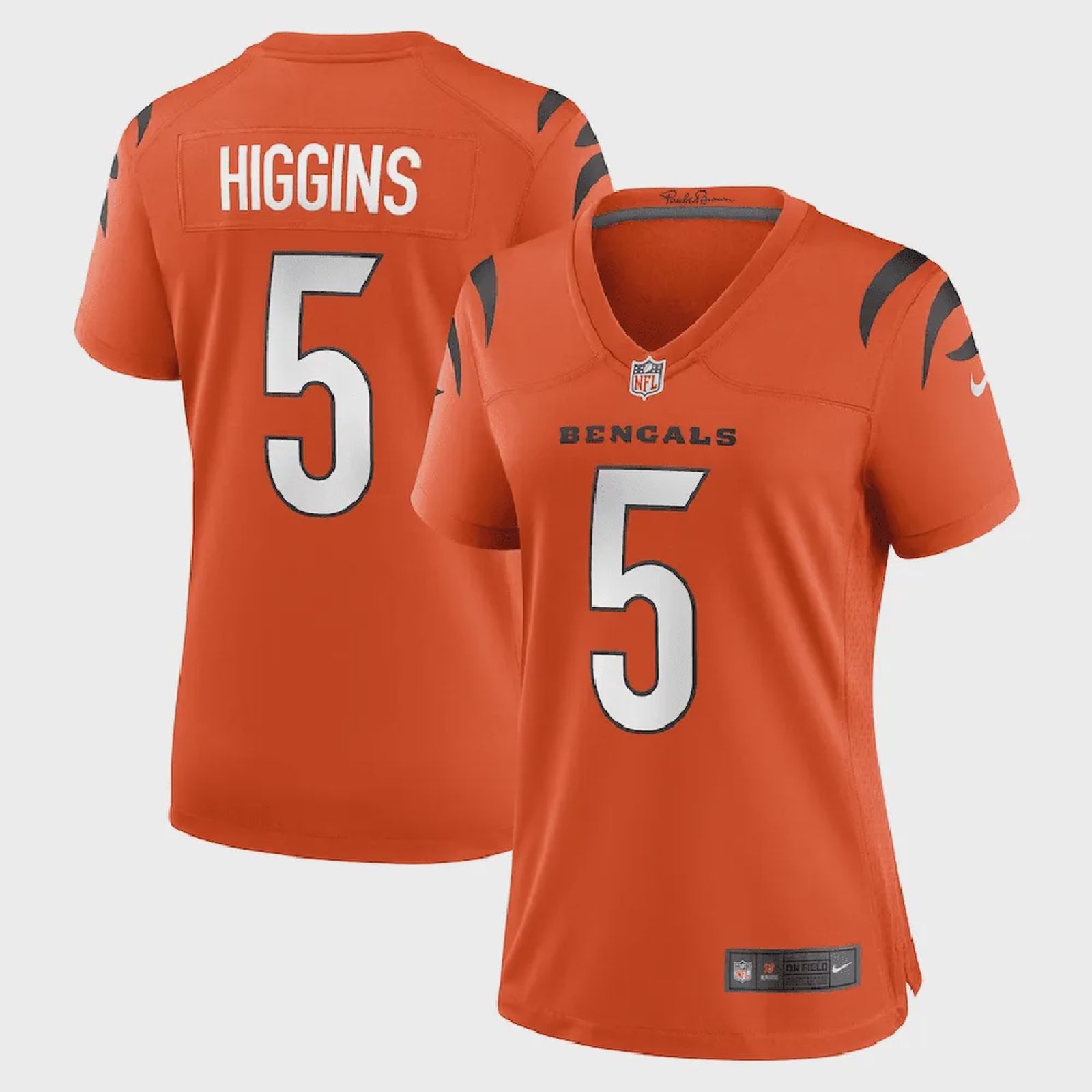 Tee Higgins 5 Cincinnati Bengals Women Game Jersey – Orange