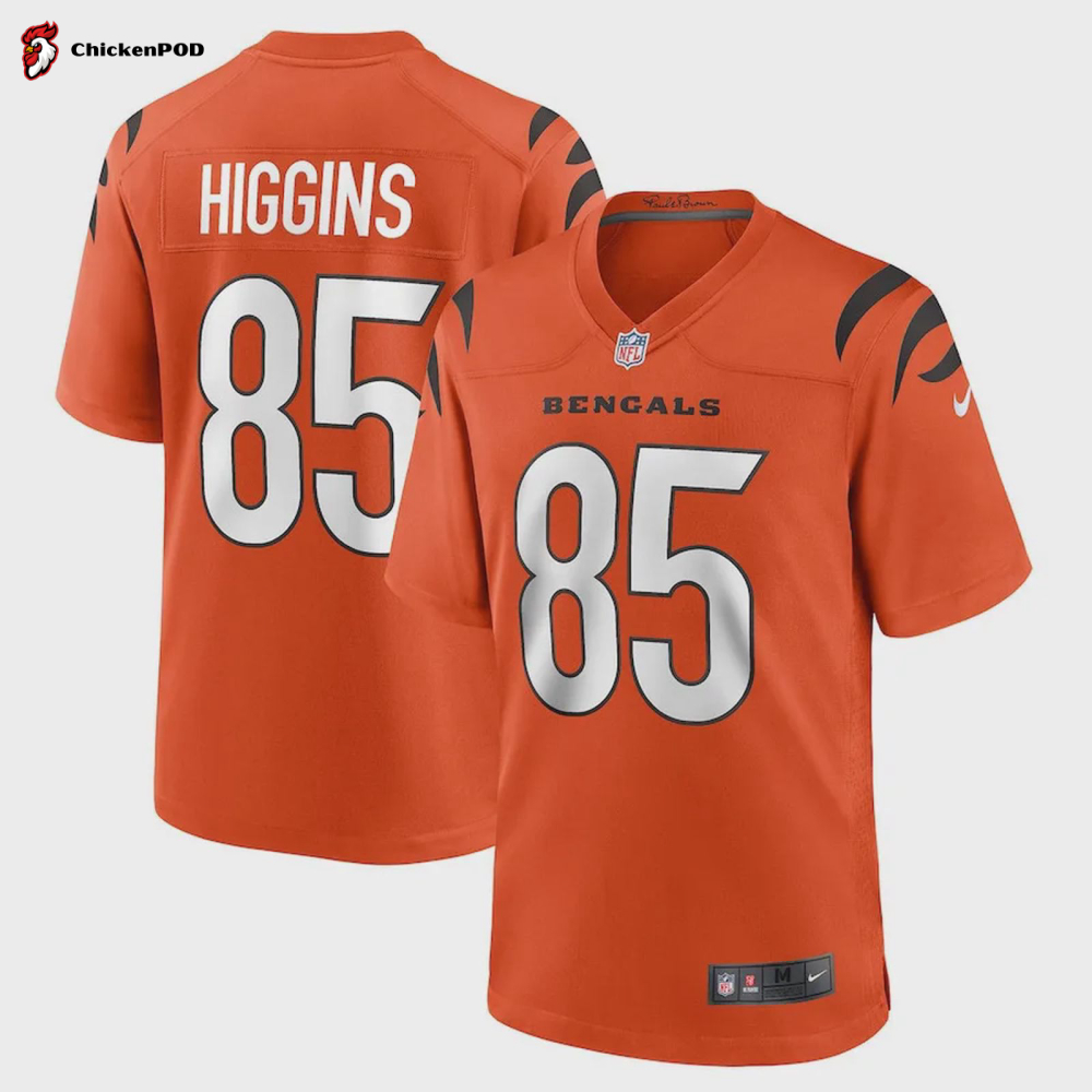 Tee Higgins 85 Cincinnati Bengals Game Jersey – Orange