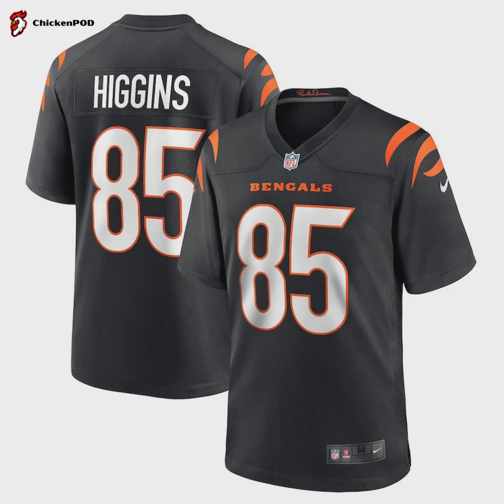 Tee Higgins 85 Cincinnati Bengals Player Game Jersey – Black