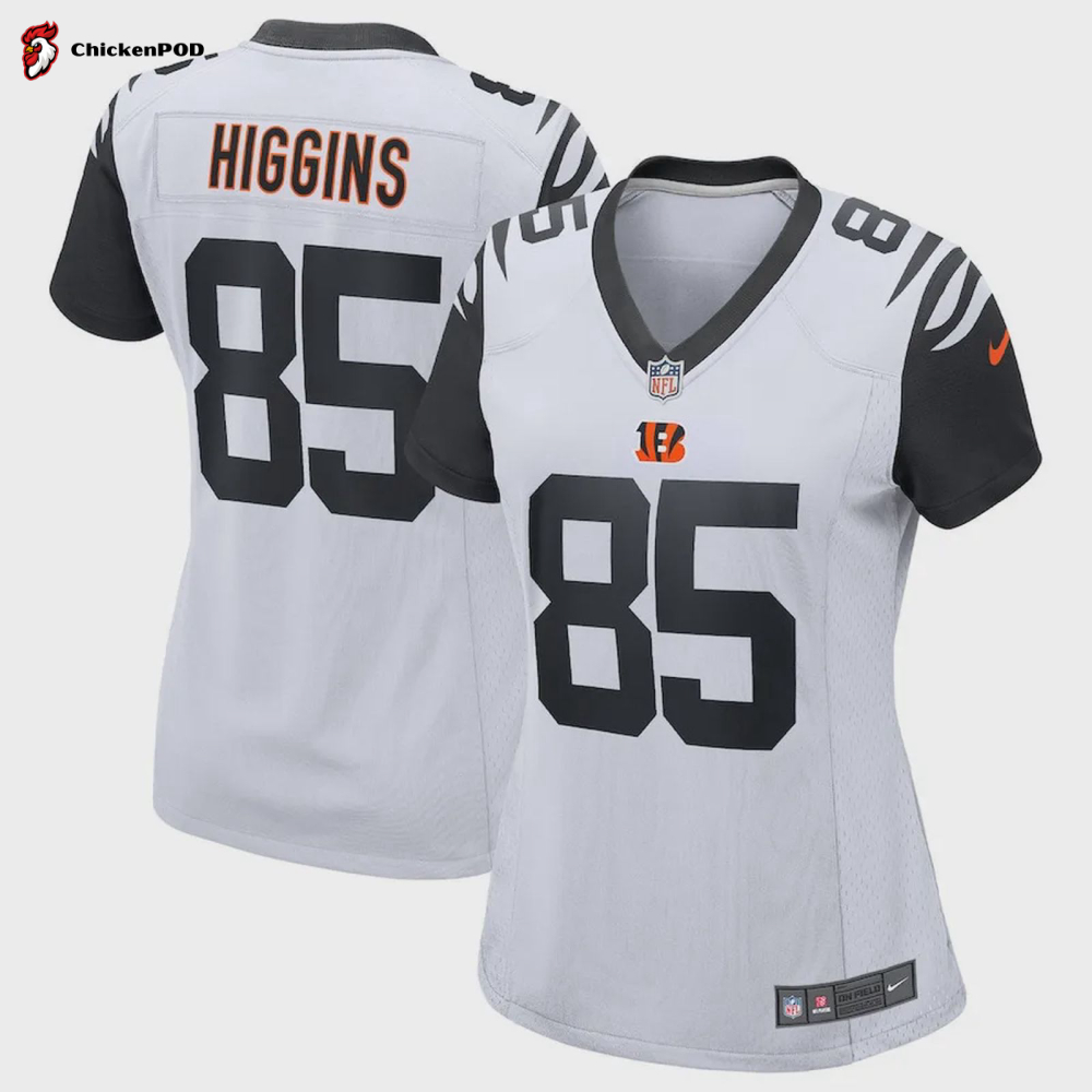 Tee Higgins 85 Cincinnati Bengals Women’s Alternate Game Jersey – White