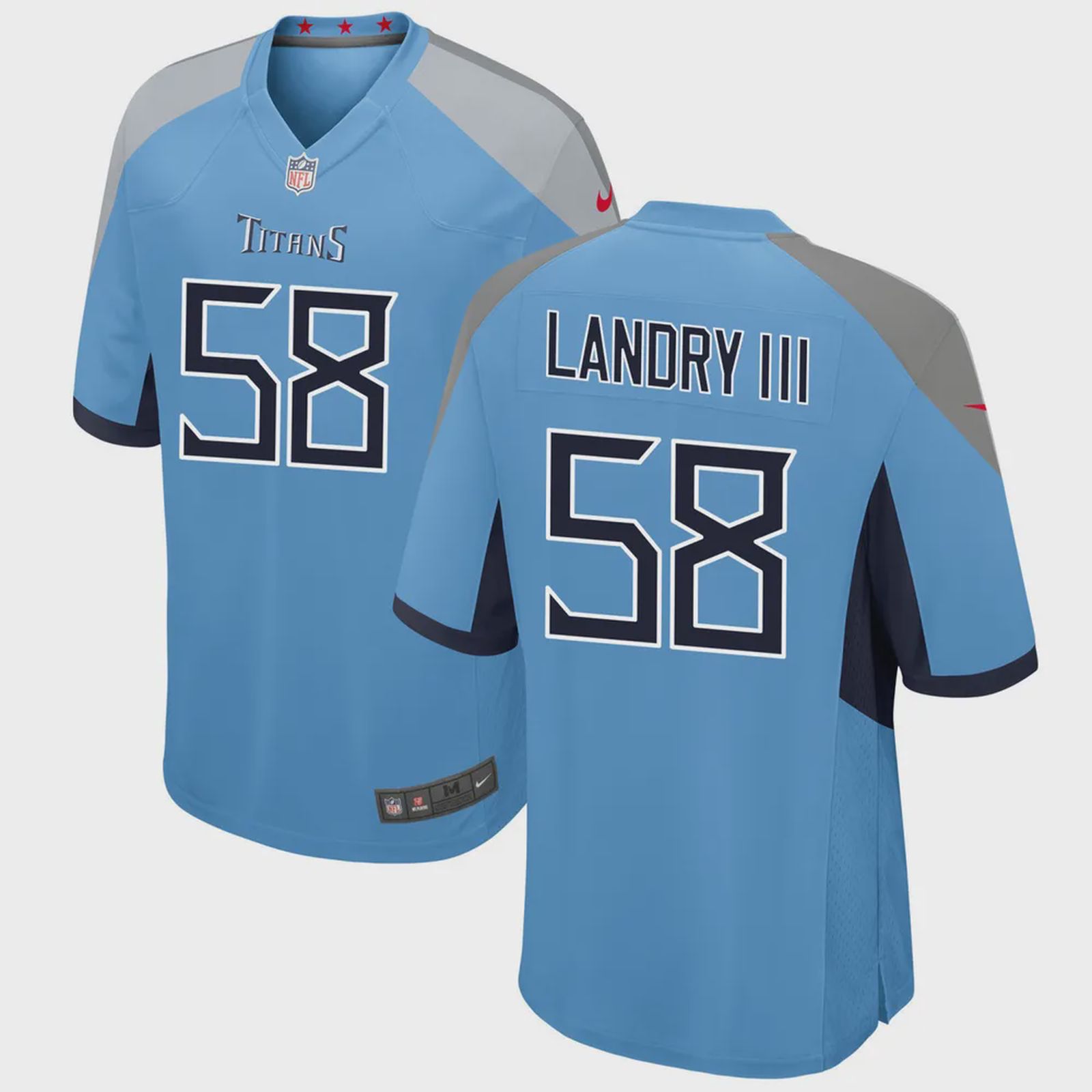 Tennessee Titans Harold Landry 58 Alternate Game Jersey – Light Blue Jersey